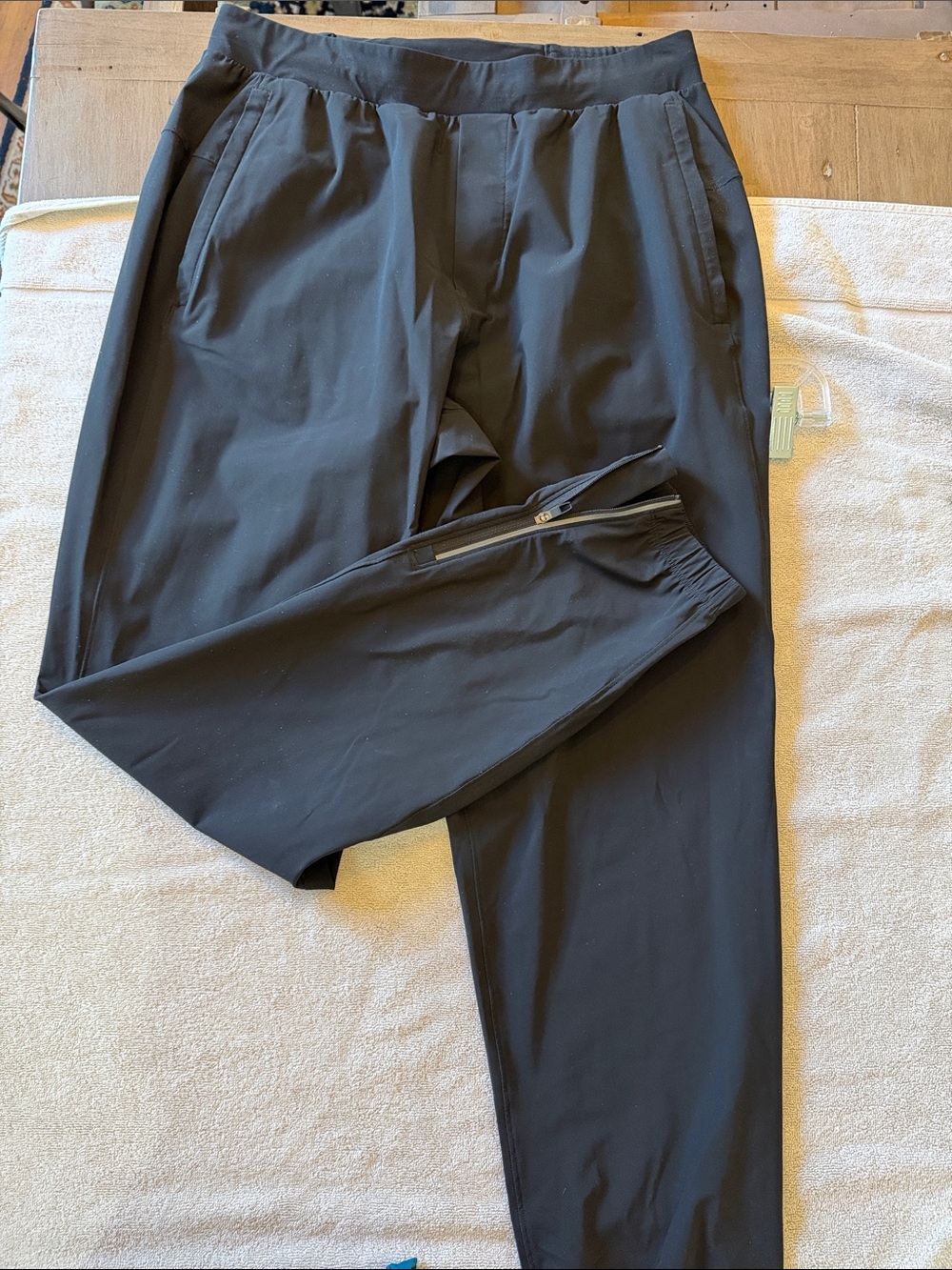 lululemon athletica Black Performance Zip-Ankle Joggers